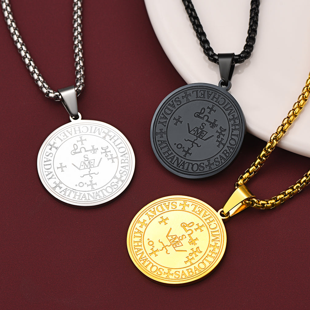 Sigil of Archangel Michael Talisman Necklace for Men