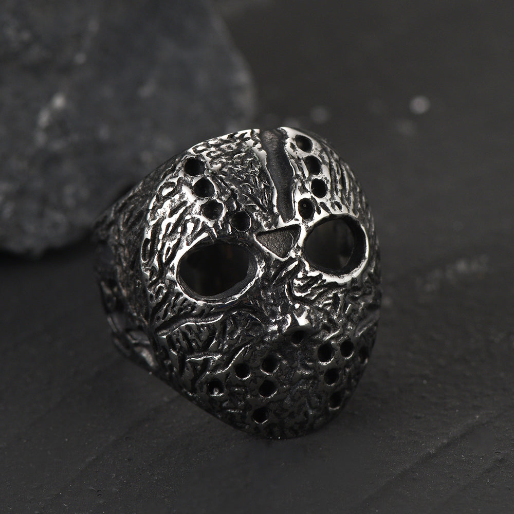 Gothic Jason Voorhees Mask Ring for Men
