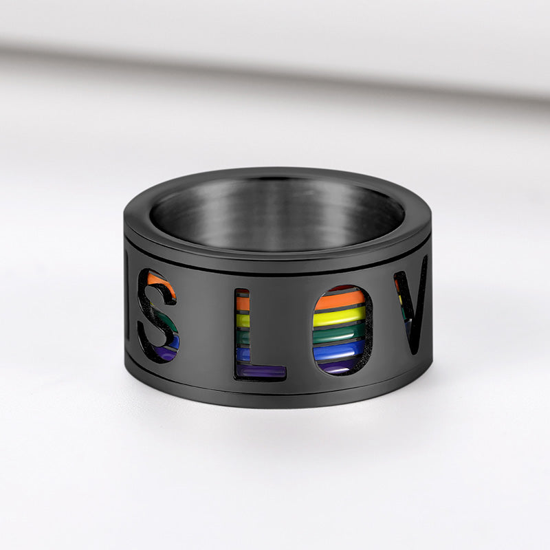 Rainbow Love Pride Fidget Anxiety Ring for LGBT