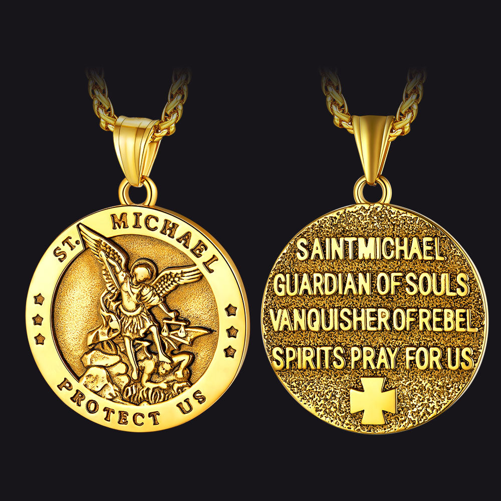 Archangel St. Michael Pendant Necklace for Men