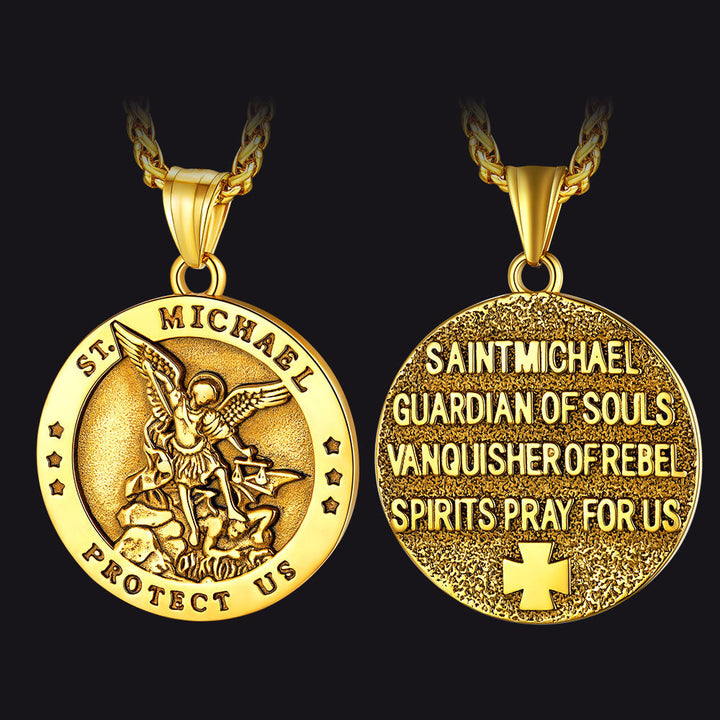 Archangel St. Michael Pendant Necklace for Men