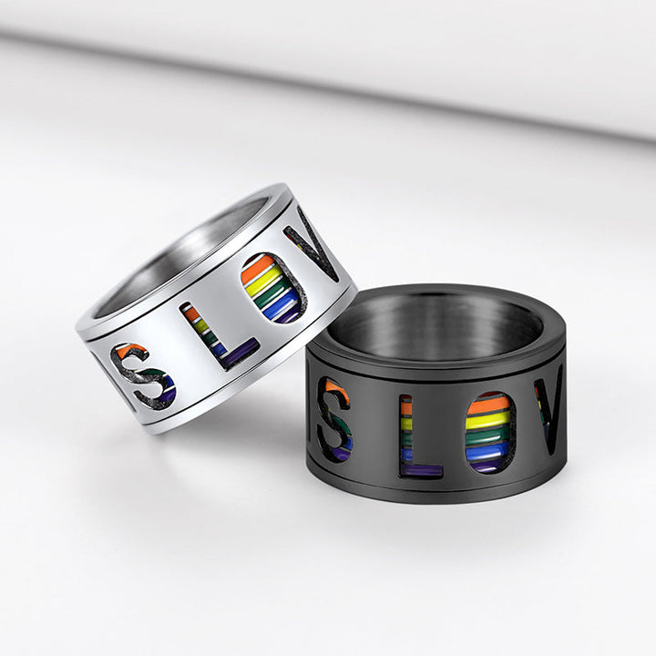 Rainbow Love Pride Fidget Anxiety Ring for LGBT