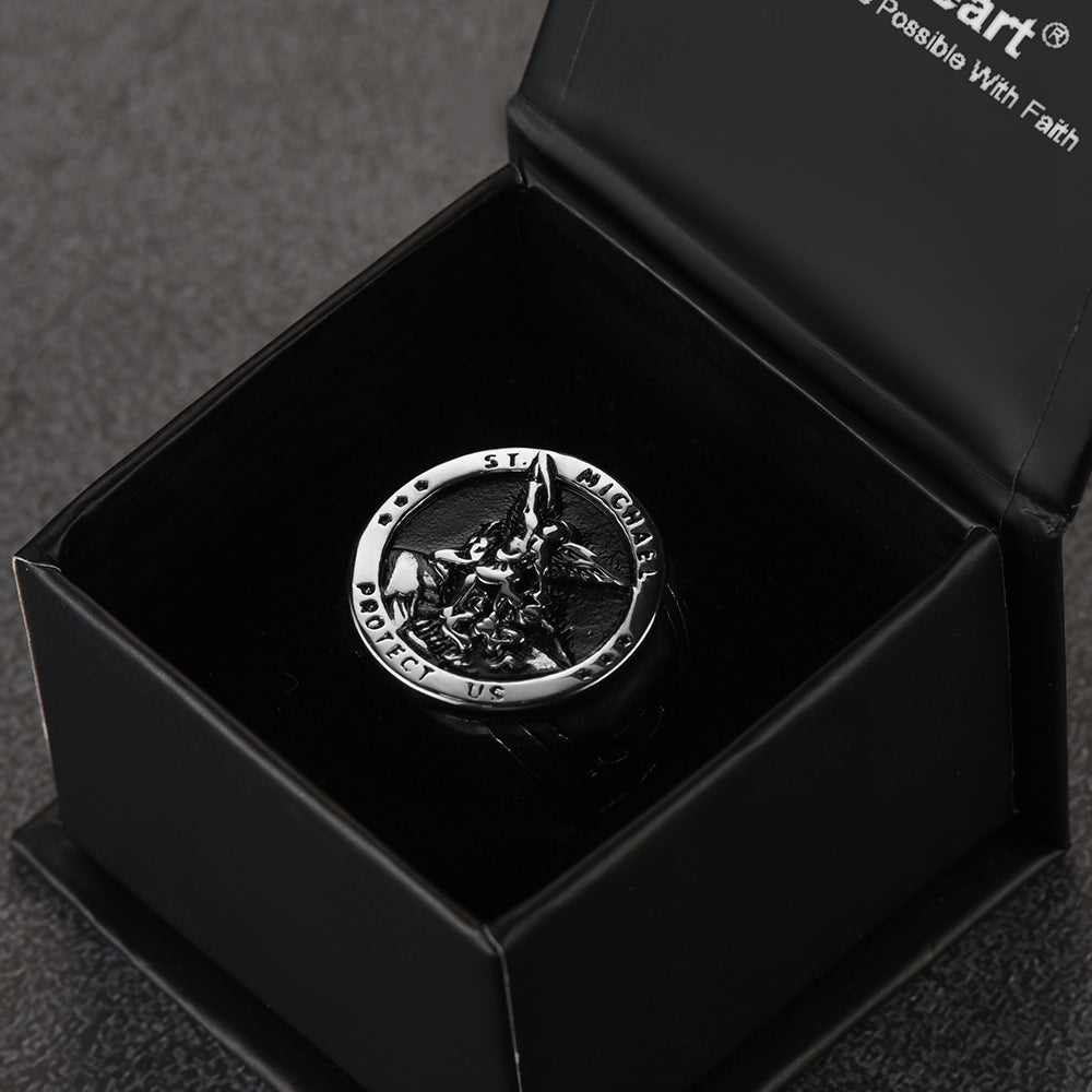 Flash Sale Archangel Saint Michael Protect US Ring for Men