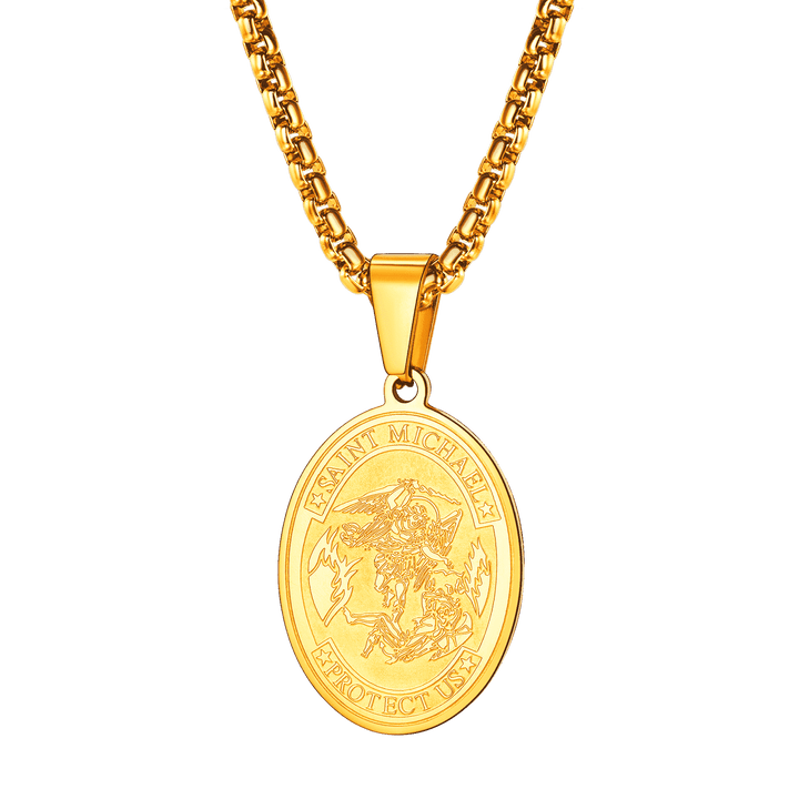 Archangel Michael Medal Pendant Necklace