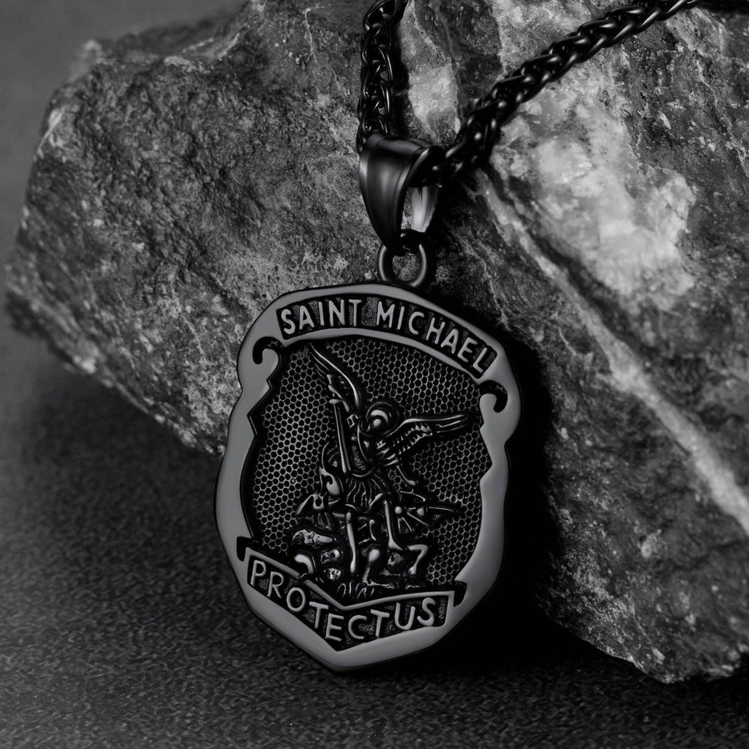 Catholic Saint Michael Pendant Necklace For Men