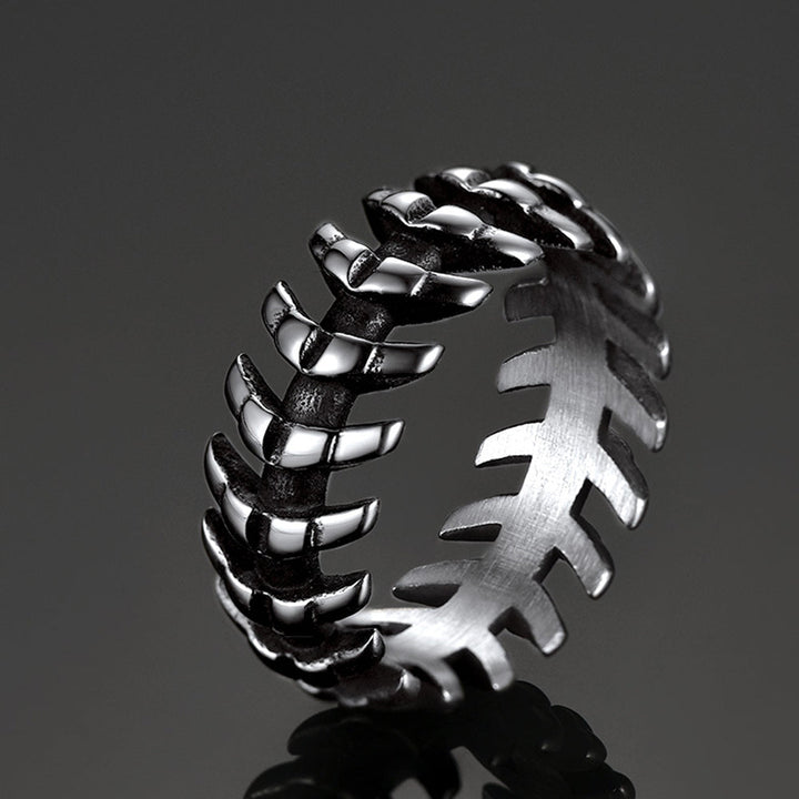 Punk Looped Bone Ring Vertebrae Band Ring For Men