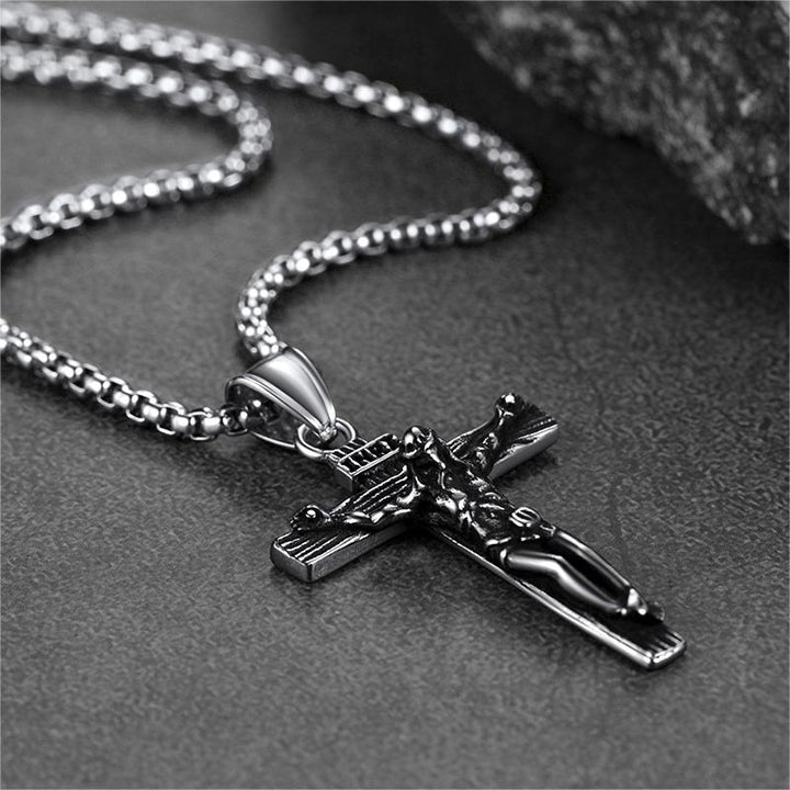 Catholic Crucifix Cross Necklace Jesus Pendant For Men Women