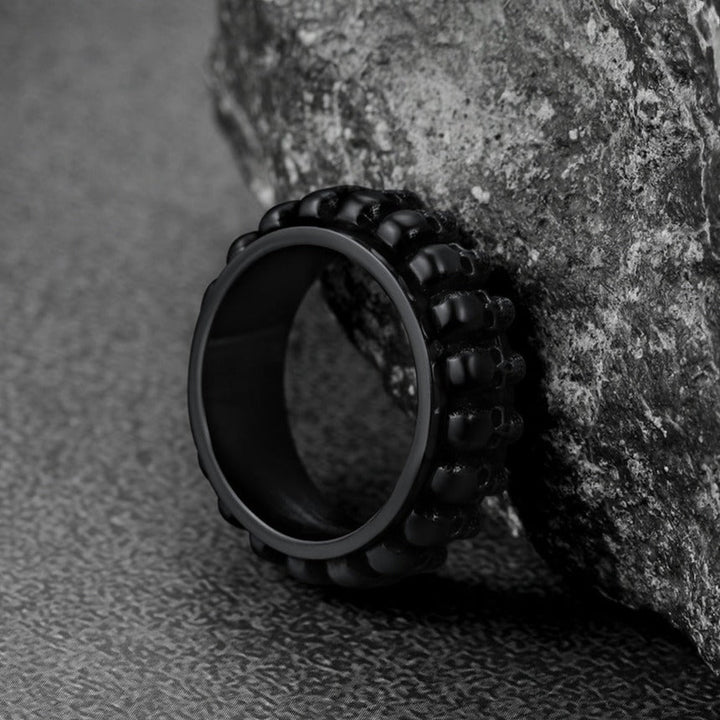 Gothic Skull Ring Anxiety Fidget Ring For Men