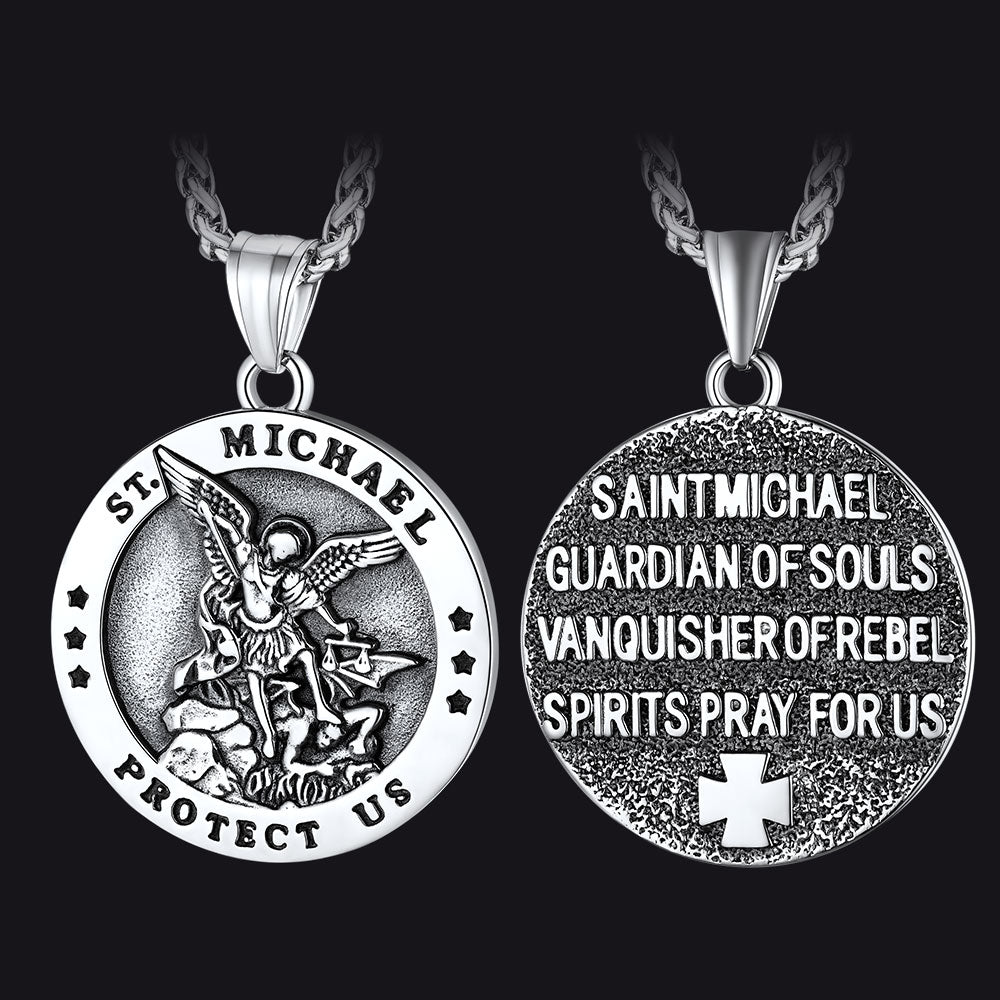Archangel St. Michael Pendant Necklace for Men