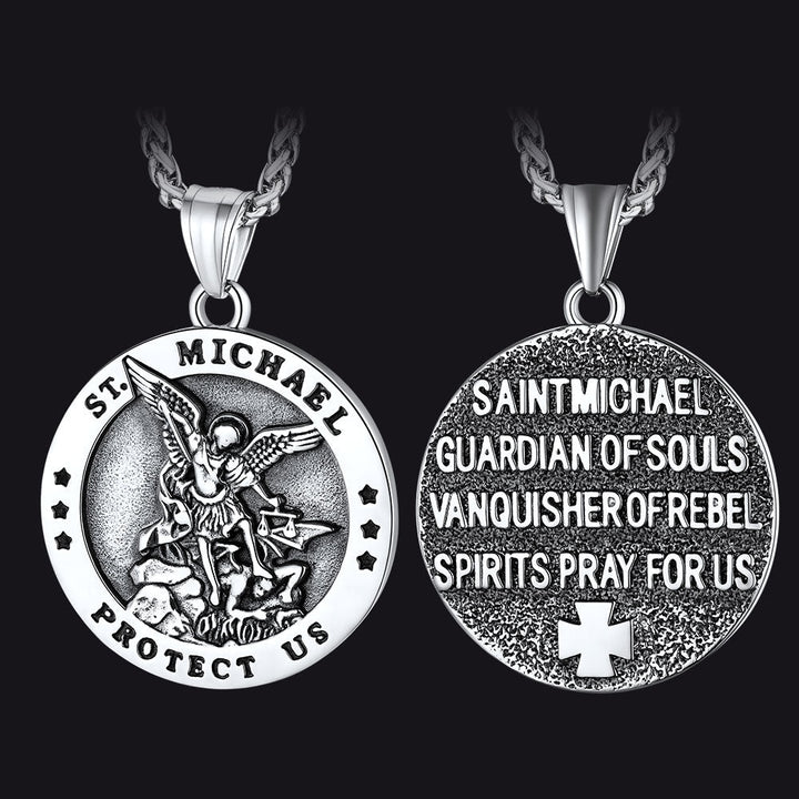 Archangel St. Michael Pendant Necklace for Men