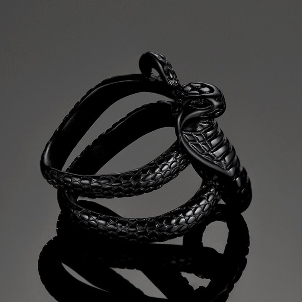 Gothic Punk Cobra Snake Ring For Men