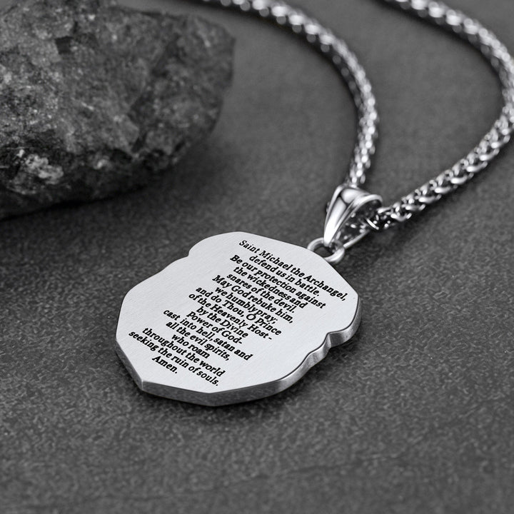 Catholic Saint Michael Pendant Necklace For Men