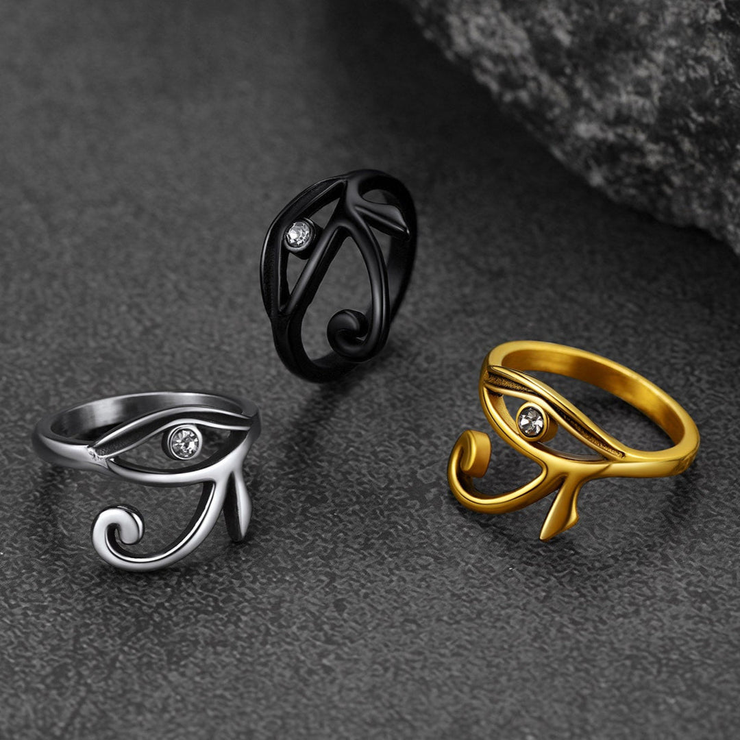 Ancient Egyptian Eye of Ra Ring Jewelry for Men and Women