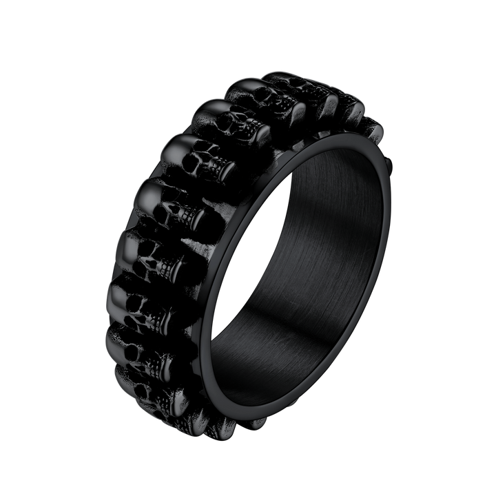 Gothic Skull Ring Anxiety Fidget Ring For Men