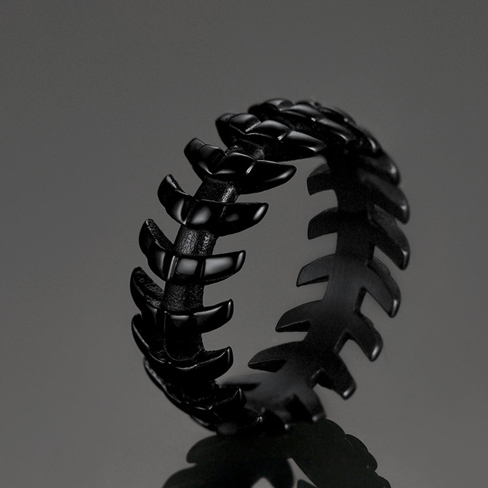 Punk Looped Bone Ring Vertebrae Band Ring For Men