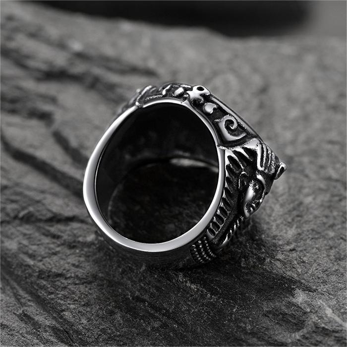 Ancient Egyptian Eye of Ra Signet Ring Jewelry For Men