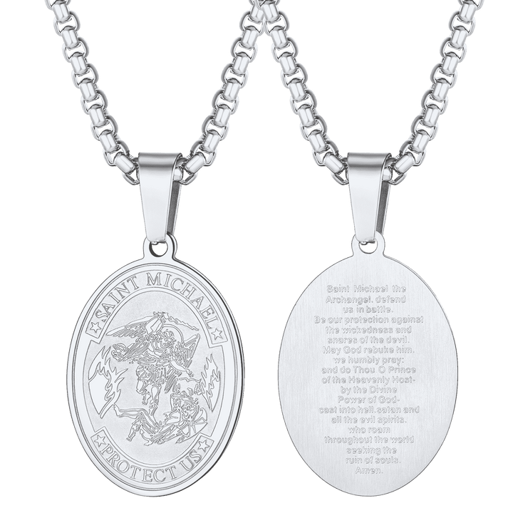 Archangel St. Michael Pendant Necklace Medal For Men