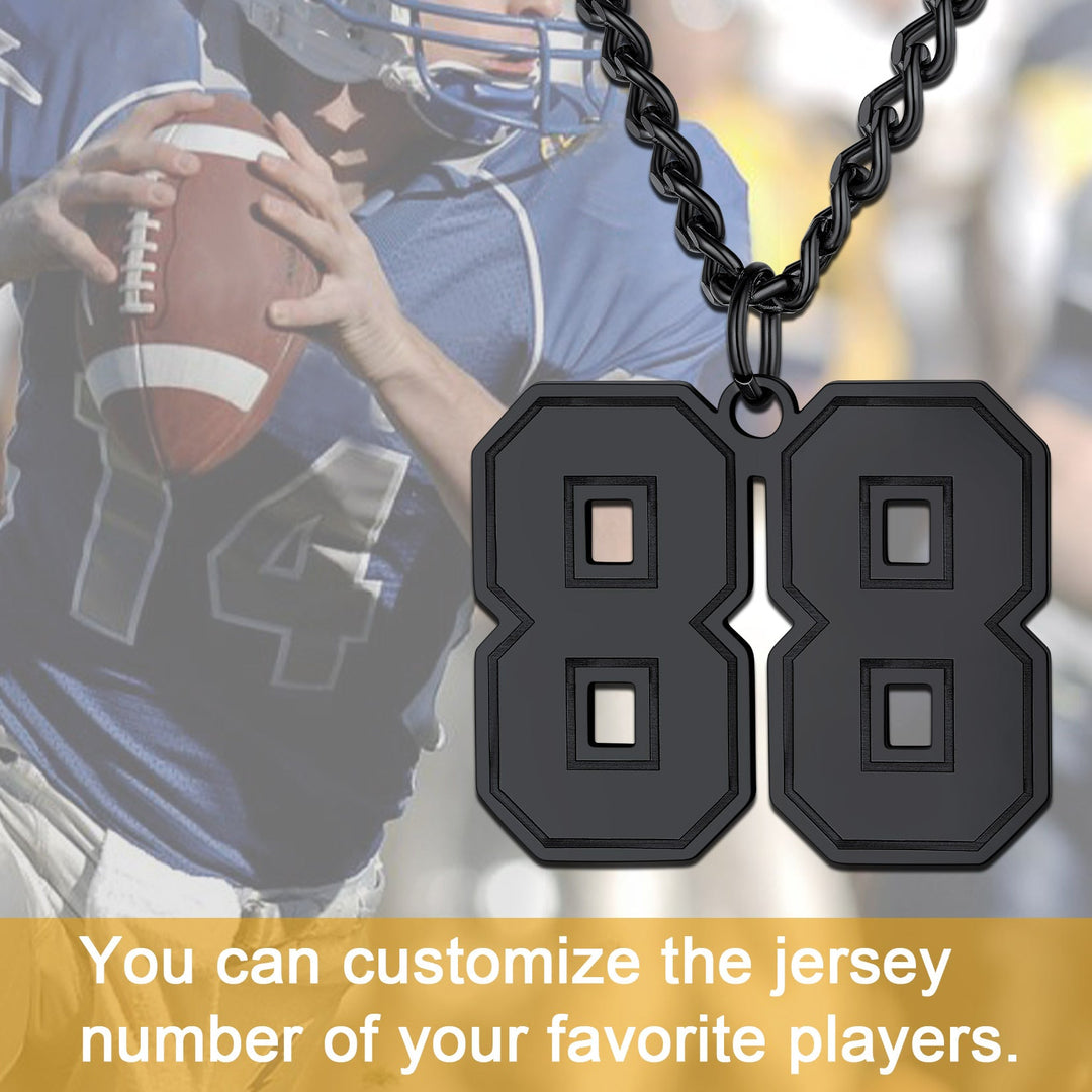 Personalized Sports Jersey Number Chain Necklace for Men Sport Fans