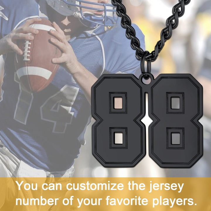 Personalized Sports Jersey Number Chain Necklace for Men Sport Fans