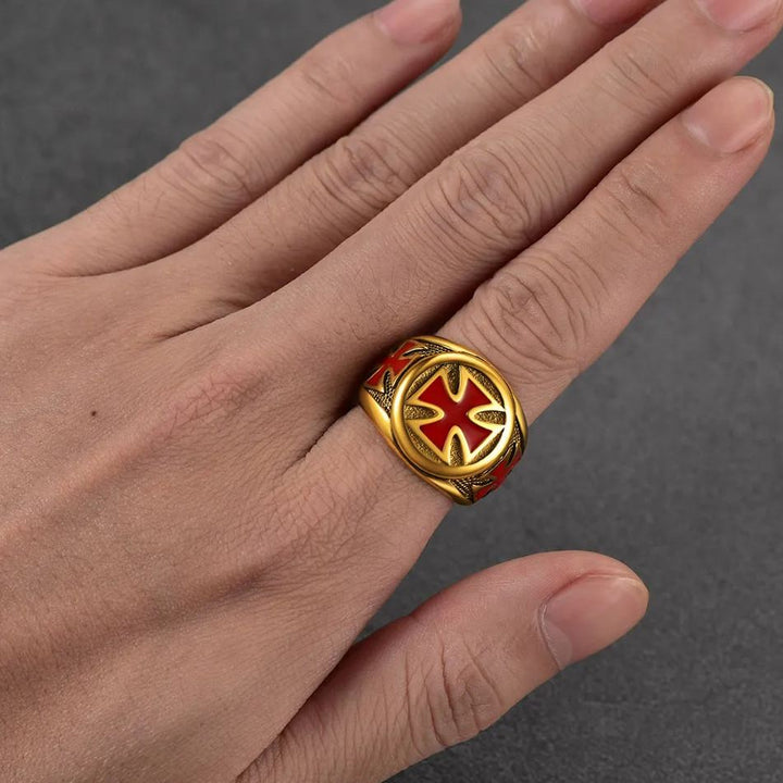 Christian Knights Templar Cross Ring For Men
