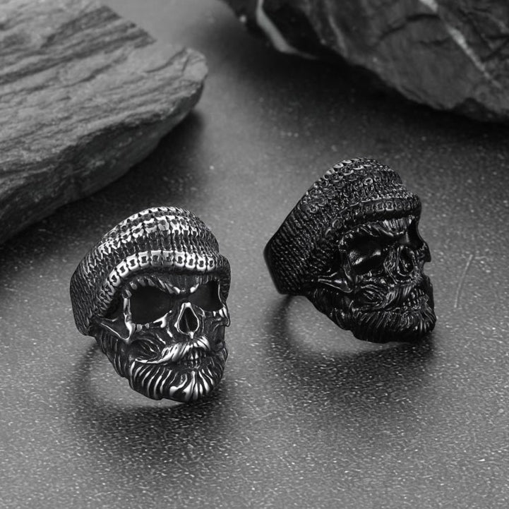 Skull Skeleton Stainless Steel Ring for Men