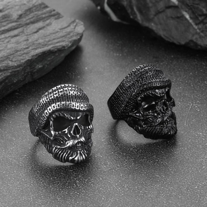 Skull Skeleton Stainless Steel Ring for Men