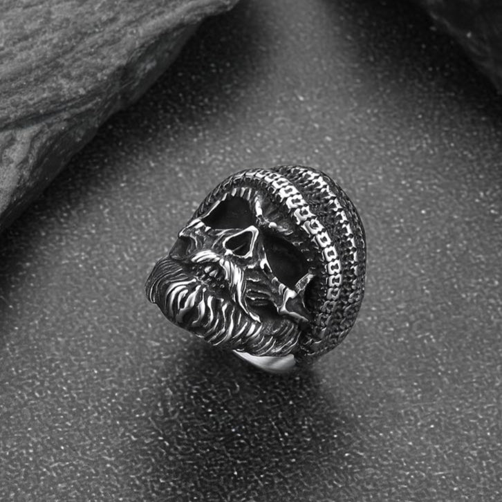 Skull Skeleton Stainless Steel Ring for Men
