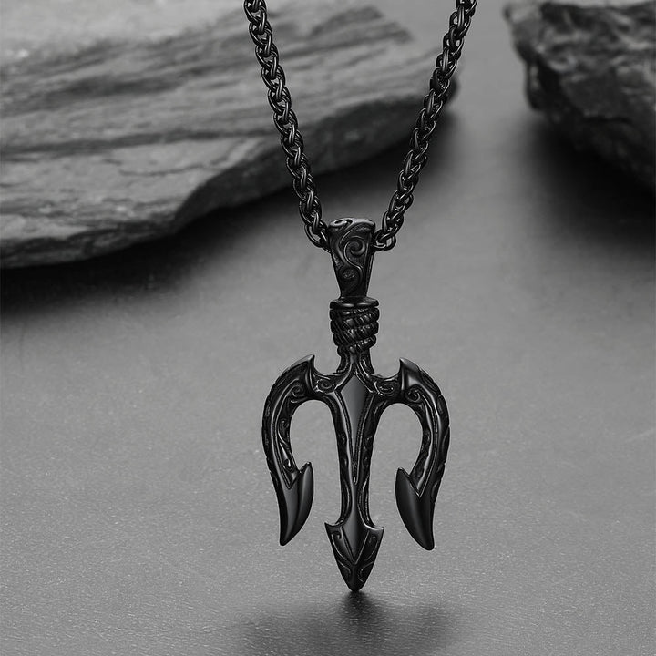 Poseidon Trident Necklace Ancient Greek Mythology Pendant